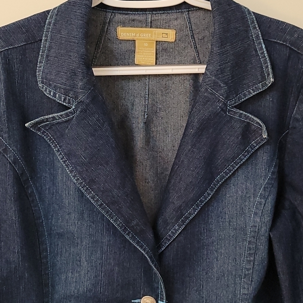 True Vintage 1970s DENIM D GREE Embroidered Denim Western Jacket - Picture 5 of 8